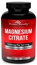 Pure Magnesium Citrate קפסולות - 1300 מ"ג מגנזיום תוספת עם Magnesium Elemental - 120 קפסולות צמחוניות