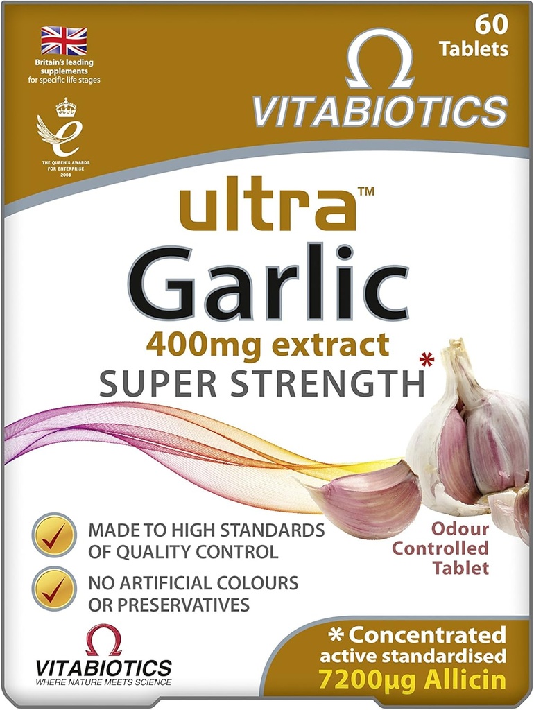 Ultra Garlic Tablets - Pack Of 60 טבליות