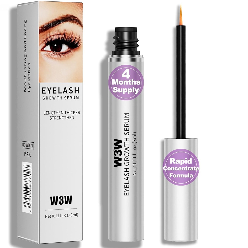 Lash Serum- Rapid Eyelash growth Serum for tronger, Healthier Lashes & Brows, טבעוני & Cruelty-Free (1 PCS)
