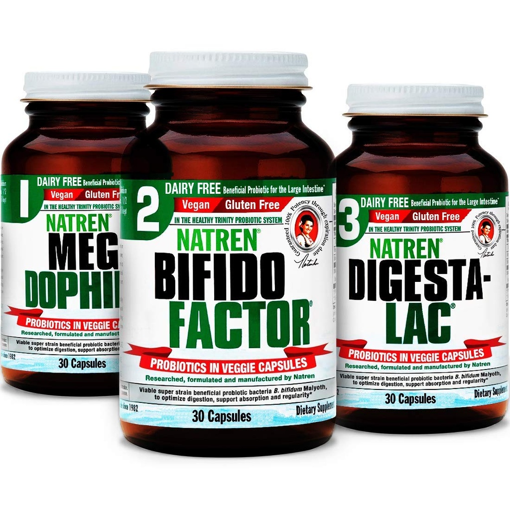 מערכת חלב חלב חלב Probiotic חינם עבור שיפור העיכול, 30 קפסולות (Pack of 3)