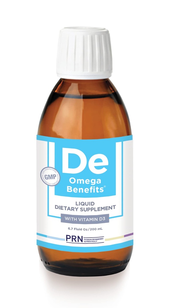 PRN DE אומגה הטבות נוזל תוספת - 6.7 oz, 40 יום אספקה - Re-Esterfied אומגה 3 Triglyceride טופס עם 1680mg EPA, 560 מ"ג DHA & ויטמין D לעיניים יבשות