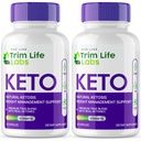 מעבדות גילוח - Trim Life Labs Keto כמוסות - גלולות הרזיה - תמיכה פורמולה כוח מקסימלי, Keto +ACV תוסף (120 קפסולות)