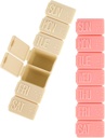 2Pack Weekly Pill מארגנת,7 ימים Pill Cases Travel Daily Pill Boxer Pill Box 7 Day Pill Productionser Weekly for Fish Oil, Calcium Tablets Supplements (Pink+Beige)