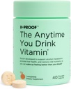 H-PROOF The Anytime You Drink ויטמין, Liver Health & Immunity Support with Electrolytes, Milk Thistle ו- ויטמין B & C - 40 טבליות Chewable (20 משרתים), טבעוני, Tangerine
