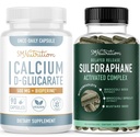 מתחם Sulforaphane עם Calcium D-Glucarate | הורמון Balancing Bundle עם תוסף הורמון Microbeadlet הורמון איזון (60 משרתים) ו Gluten Free Non-GMO CDG תוספת (90 משרתים)