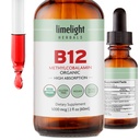 USDA אורגני ויטמין B12 טיפות נוזלי - 5000 mcg Methyleobalamin - Sublingual, Fast-Absorbing טבעוני תוספת - אנרגיה, מטאבוליזם, המוח, הלב ותמיכה - אלכוהול חינם, 60 משרתות, ארה"ב Made Made