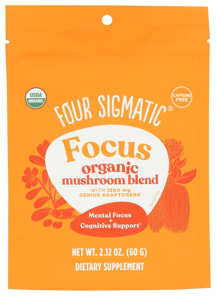 Four Sigmatic Focus Band 7 Superfoods Fitogen Mix with Lion's Mane, Cordyceps, Rhodiola, Bacopa & Mucuna | Productivity & Creative Support