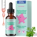 JoySpring DetoxZee Cilantro Drops for Kids - תמיכה טבעית Detox עם Zeolite & Cilantro - Gentle Whole-Body ניקויse for Children &פעוטות - Kid-Friendly נוזל Detox, 30 משרתים