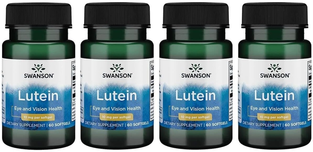 Swanson Lutein 10 מיליגרם 60 Sgels (4 Pack)