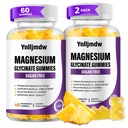 (2 Pack) Magnesium Glycinate חניכיים 500 מ"ג, High-Absorption Magnesium תוספת עם Calcium & ויטמינים, תמיכה העצם, שרירים, זיכרון ו Mood, טבעוני, non-GMO, 60 Counts, Pineapple Flavor