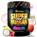 ALPHA LION Superhuman Pre Workout אבקה, Beta Alanine, L-Taurine & Tri-Source Caffeine for Sustained Energy & Focus, Nitric Oxide & Citrulline for Pump (21 משרתים, Miami Vice)