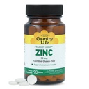 Country Life Target-Mins Zinc 50 מ"ג טבליות 90 מ"ג - תוספי Zinc לבריאות החיסון - Zinc 50 מ"ג - Zinc Support