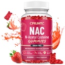 CFILIHTC NAC חניכיים 600 מ"ג, N Acetyl Cysteine תוספת עם Glutathione, Resveratrol, Magnesium, CoQ10, NAC Chewable for Antioxidants & Immune Support, Strawberry Flavor 60 מסטיקס