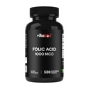 Folic Acid 1 מ"ג (1000 mcg) (Vitamin B9) - 500 טבליות Vegetarian - Essential Prenatal ו-Postnatal ויטמין