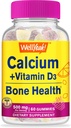 ובכן, כן Calcium 500 מ"ג + ויטמין D3 1000 IU (25 mcg) חניכיים - בריאות העצם ושרירים Supprprprt, Immune Support Gummy, non GMO, Gluten Free, Mix Flavors - 60 מסטיק