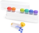 KOVIU Removable Pill Box 7 Day, Portable Travel Pill Case, Once Daily Container Holder Holder, Week Pillbox Dispenser for ויטמין Medicine, White White White White White White Travel Pill Case, Once Daily Container Holder Holder