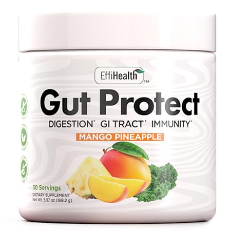 Greens Superfood אבקה עם Probiotics & Prebiotics - אבקת סופר ירוק, Smoothie & Juice Mix אבקת - בריאות עיכול, בריאות החיסון ותמיכה רגילה - מנגו, Pineapple