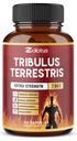 Tribulus Terrestris כמוסות עם Ashwagndha, Panax גינזנג, Saw Palmetto, Maca, Shilajit - 90 קפסולות - 3 חודשים אספקה
