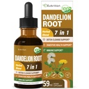 Dandelion Root Extracts, Diente de Leon Organico Hierba, Dandelion תוסף פורמולה w/Milk Thistle Turmeric for Detox ניקויse, Digestion & Immune Support, אלכוהול-Free Tincture.