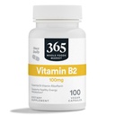 365 על ידי Whole Foods Market, ויטמין B2, 100Mg, 100 קפסולות ירקות