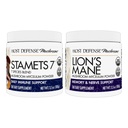Host Defense Bundle עם Stamets 7 אבקת Mushroom, 3.5 oz & Lion's Mane אבקה, 3.5 oz - תמיכה בריאות החיסון עם 7 מינים בלגן - תמיכה בבריאות המוח, זיכרון וריכוז*