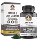 קפסולות מורכבות עם Absorption משופרת, Antioxidant & Immune תמיכה תוספת, תוספת Zinc לגברים ונשים על ידי Bliss העתיקה (60 קפסולות)