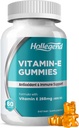 ויטמין E Gummies 268 מ"ג 400 IU, ויטמין טבעי E Chewable תוסף למבוגרים, נשים וגברים, Skin & Immune Health, Antioxidant, Orange Flavor, 60 הרוזן