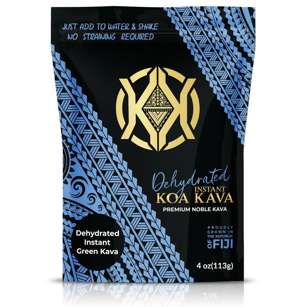 Dehydrated Instant Kava - 100% Dehydrated ירוק Fijian Kava Root אבקת, 4 oz106g)