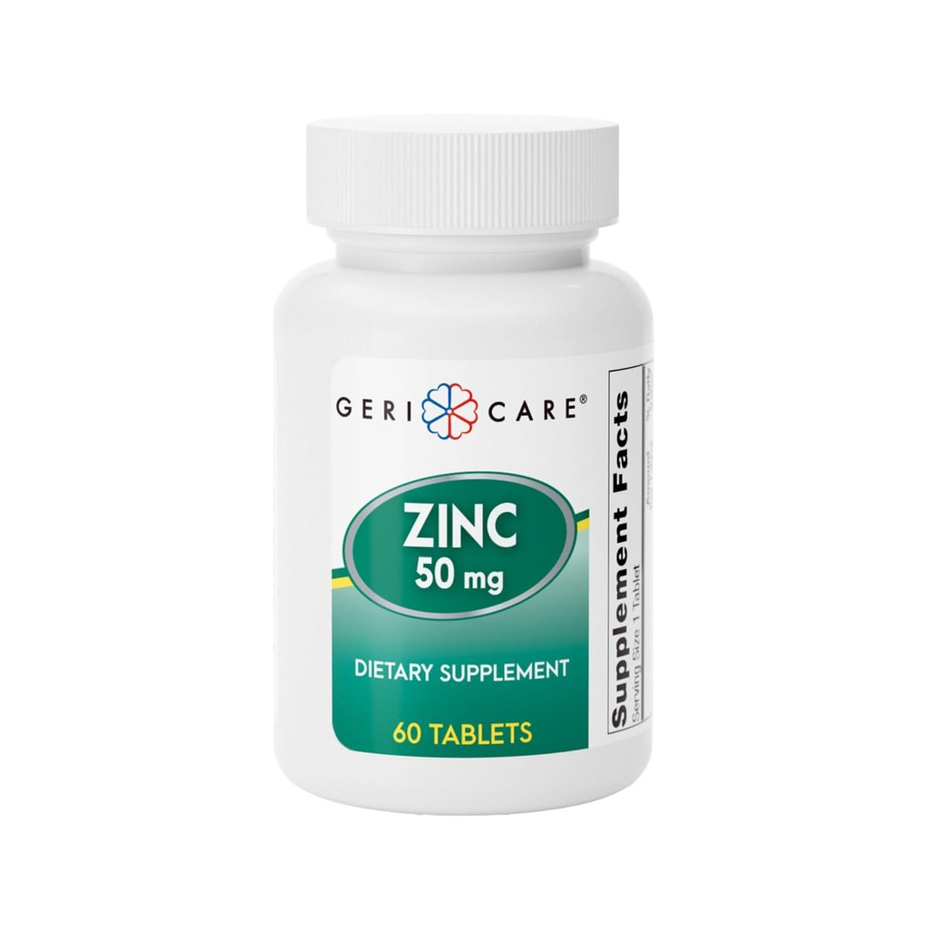 GeriCare Gericare Zinc Sulfate 220 מ"ג תוספת, 60 הרוזן