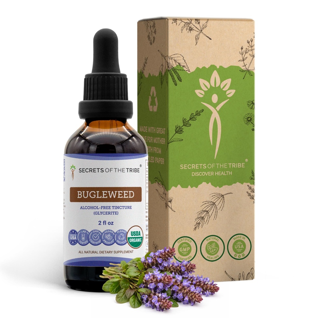 בוגוורד USDA אורגני | Alcohol-FREE Extracts, High-Potency Herbal Drops, Respiratory System | Made From 100% Certified Organic Organic Bagleweed (Ze Lan, Lycopus Virginicus) Dried Herb (2 FL OZ)