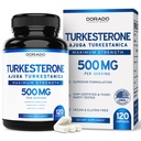Turkesterone תוסף 500 מ"ג (120 קפסולות) - Stamina, Drive, אתלטיקה Performance & השרירים Mass - (Ajuga Turkestanica Std. to 10% Turkesterone) (Similar to Ecdysterone) - Non-GMO & Vegan כמוסות טבעוניות