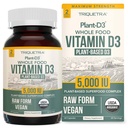 ויטמין D35,000 IU - 100% Whole Food & Plant-based Cholecalciferol טופס, 100% ויטמין D - משופר עם Prebiotic & Superfood Complex - אורגני, GMO & Gluten חינם (60 קפסולות)