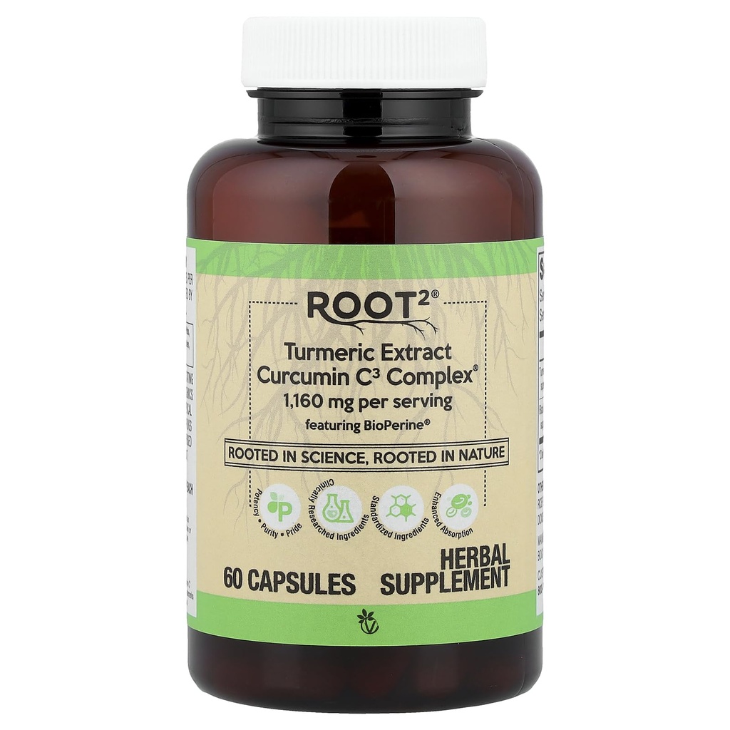 Vitacost Turmeric Extract Curcumin C3 Complex with Bioperine - 1,160 מ"ג לכל משרת - 60 קפסולות