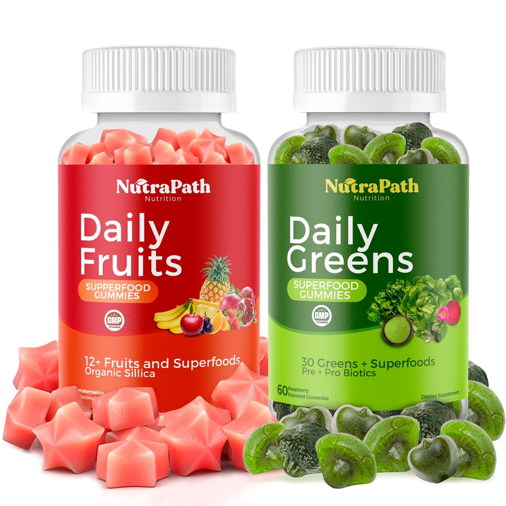 פירות Superfood ו- Veggies Gummies (120 Chews), 12 + Superפריs & 30 Veggies, פירות & Herbs, פירות וירקות ויטמינים, non-GMO, Pectin-מבוסס, Gluten-Free