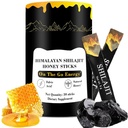 Shilajit Honey Sticks, ההימלאיה Shilajit Honey Sticks, Pure ההימלאיה Resin, Honey & Saffron, 30 High Absorption Sticks for Energy, Power & Cognitive Support