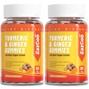 Turmeric Curcumin Gummies 500 מ"ג למבוגרים, עם שחור פפר, ג'ינג'ר Root, ויטמין C, סוכר נמוך חניכיים, כתום פלאמור - 120 הרוזן
