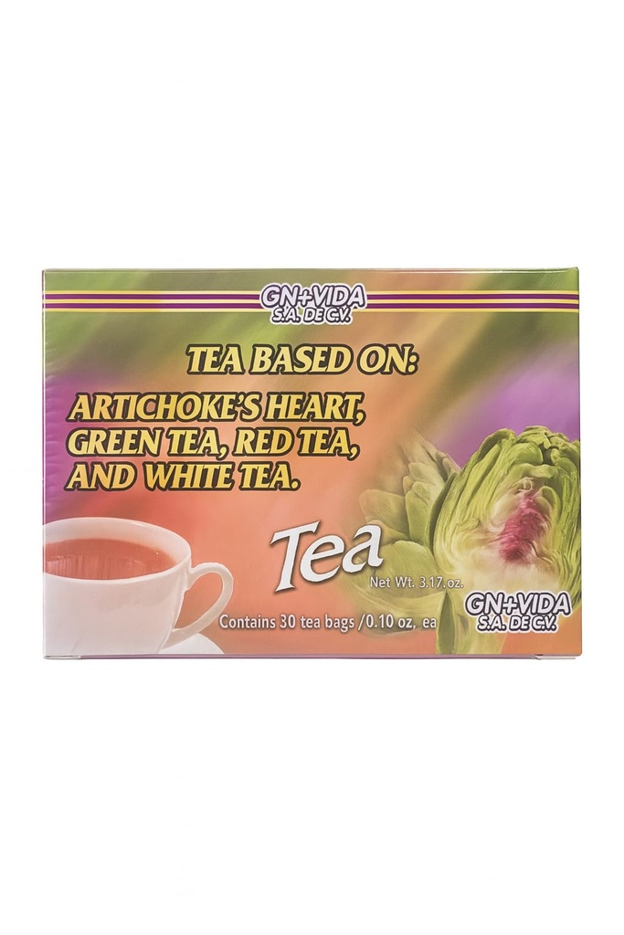 1 Box/Caja Alcachofivida Artichoke TEA- Box with 30 שקיות תה / Caja con 30 sobres de te te te