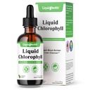 LIQUIDHEALTH נוזל Chlorophyll טיפות - פנימי Deodorizer, Liver Detox, Immune Support, לקדם קולאזן לשיער & עור, להפסיק לנשום רע, להפחית Appetite - מיוצר בארה"ב, טבעוני, non-GMO (2 oz)
