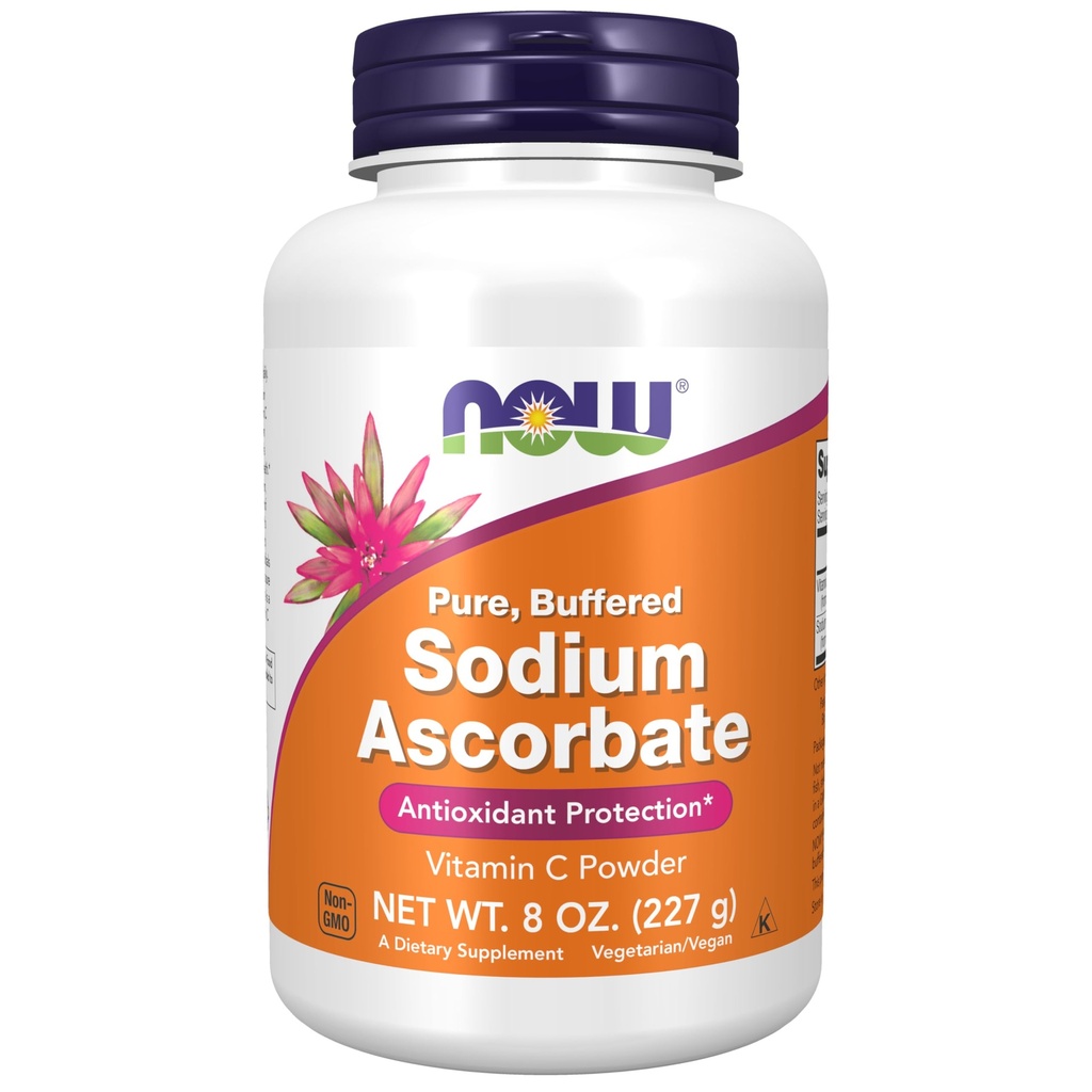 עכשיו תוספים, אבקת Sodium Ascorbate, Buffered, Antioxidant Protection *, 8-Ounce