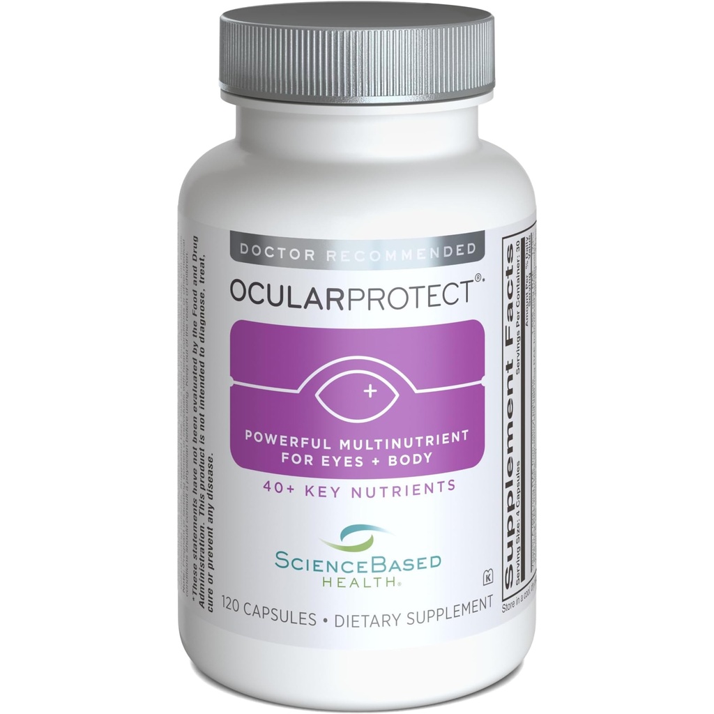 מדע מבוסס בריאות OcularProtect - Daily Multivitamin עם תמיכה בריאות עיניים מתקדמת - 40+ חומרים מזינים עם Lutein, Zeaxanthin, Turmeric & Quercetin - Immune & Antioxidant Support
