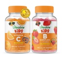 ויטמין C Kids + B Complex Kids, Gummies Bundle - גדול Tasting, ויטמין תוסף, Gluten Free, GMO חינם, Chewable Gummymy