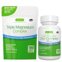 משולש Magnesium Complex 180 טבליות + Zinc Complex Grodle, High Absorption Chelated Magnesium + 25 מ"ג Chelated Zinc Picolinate & Bisglycinate עם Copper, על ידי Igennusssssssss