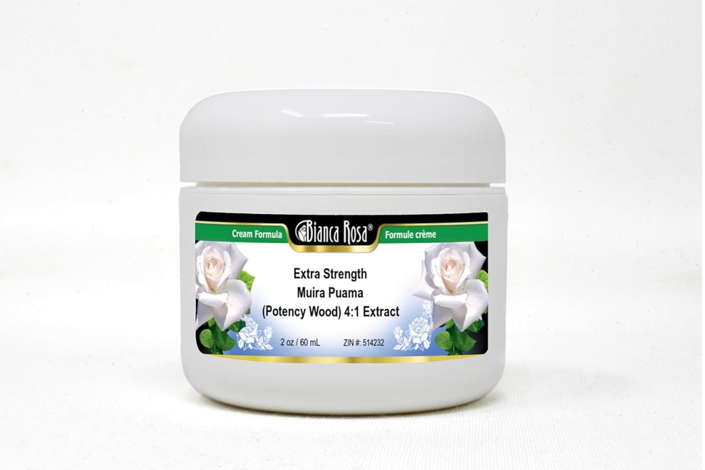 ביאנקה רוזה תוספת כוח Muira Puama (Potency Wood) 4:1 קרם חילוף (2 oz, ZIN: 514232) - 3 Pack