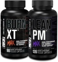 Jacked Factory Burn-XT Max - Thermogenic Fat Burner & Appetite Suppressant (90 קפסולות) & Lean PM Max High-Performance Weight Loss, Fat Burner ו- Appetite Suppressant (120 קפסולות)