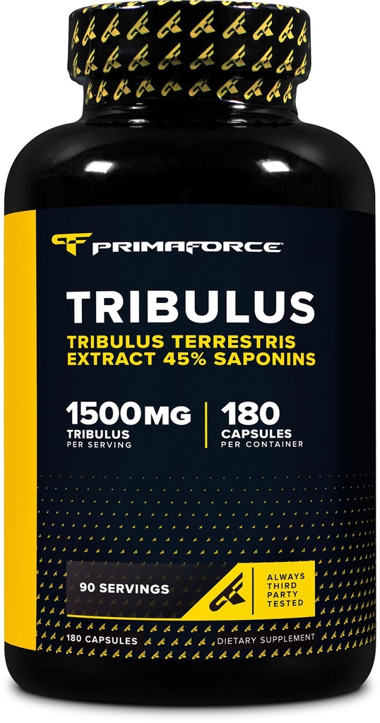 פרימנטל Tribulus Terrestris לחלץ קפסולות (180 קפסולות) - 90 משרתים / 1,500 מ"ג Tribulus Per המשרת, Herbal Tribulus תוסף לגברים ונשים