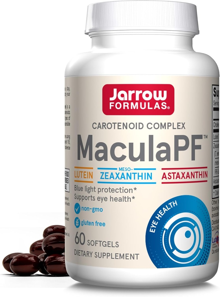 Jarrow Formulas® MaculaPF Carotenoid Complex, Dietary Supplement, Supports Eye Health, 60 Softgels, עד 60 יום אספקה