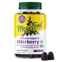 Megafood Elderberry Immune תמיכה תוסף - מבוגרים טבעונים למבוגרים - Made with Zinc and Real Food - Pectin- Based, Gluten-Free, USDA אורגני - 54 מסטיקנים, 27 משרתים