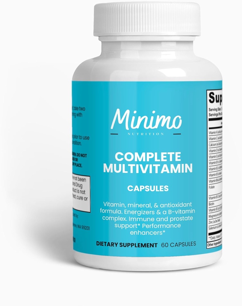 מלא Multivitamin + Immunity Boost, 60 קפסולות, צד שלישי נבדק, תוספת יומית לגברים, נשים, מבוגרים, Gluten Free, non-GMO, 30 משרתים