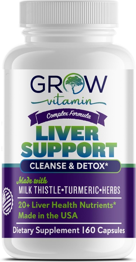 גדל ויטמין Liver ניקוי דיטוקס קפסולות w / Unique Band of Milk Thistle, Artichoke & Dandelion Extract - Liver Supplement כולל Turmeric, Beetroot & Choline - 60 קפסולות