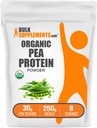 BulkSupplements.com אורגני אבקת חלבון צמחי מבוסס וטבעי אבקת חלבון - Unflavored & Gluten חינם, 30g לכל משרת, 250g (8.8 oz) (Pack of 1)